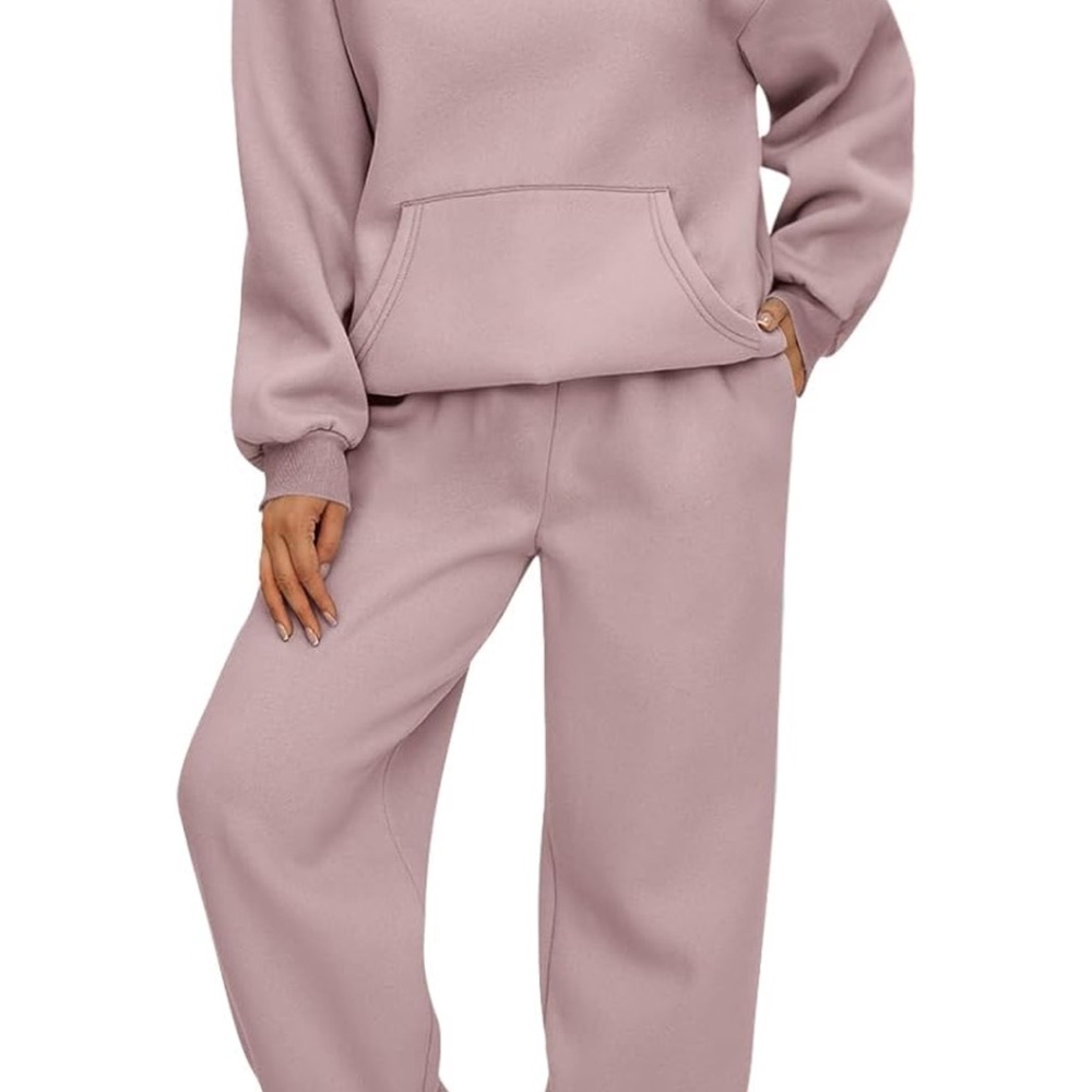 Cozy Mauve Sweatshirt and Sweatpants Set